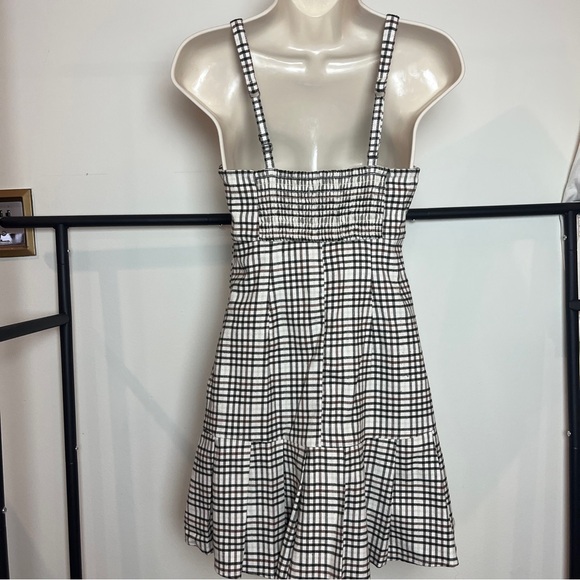 Hollister Y2K Babydoll Black and White Plaid Sleeveless Pleated A-Line Dress - Picture 2 of 12